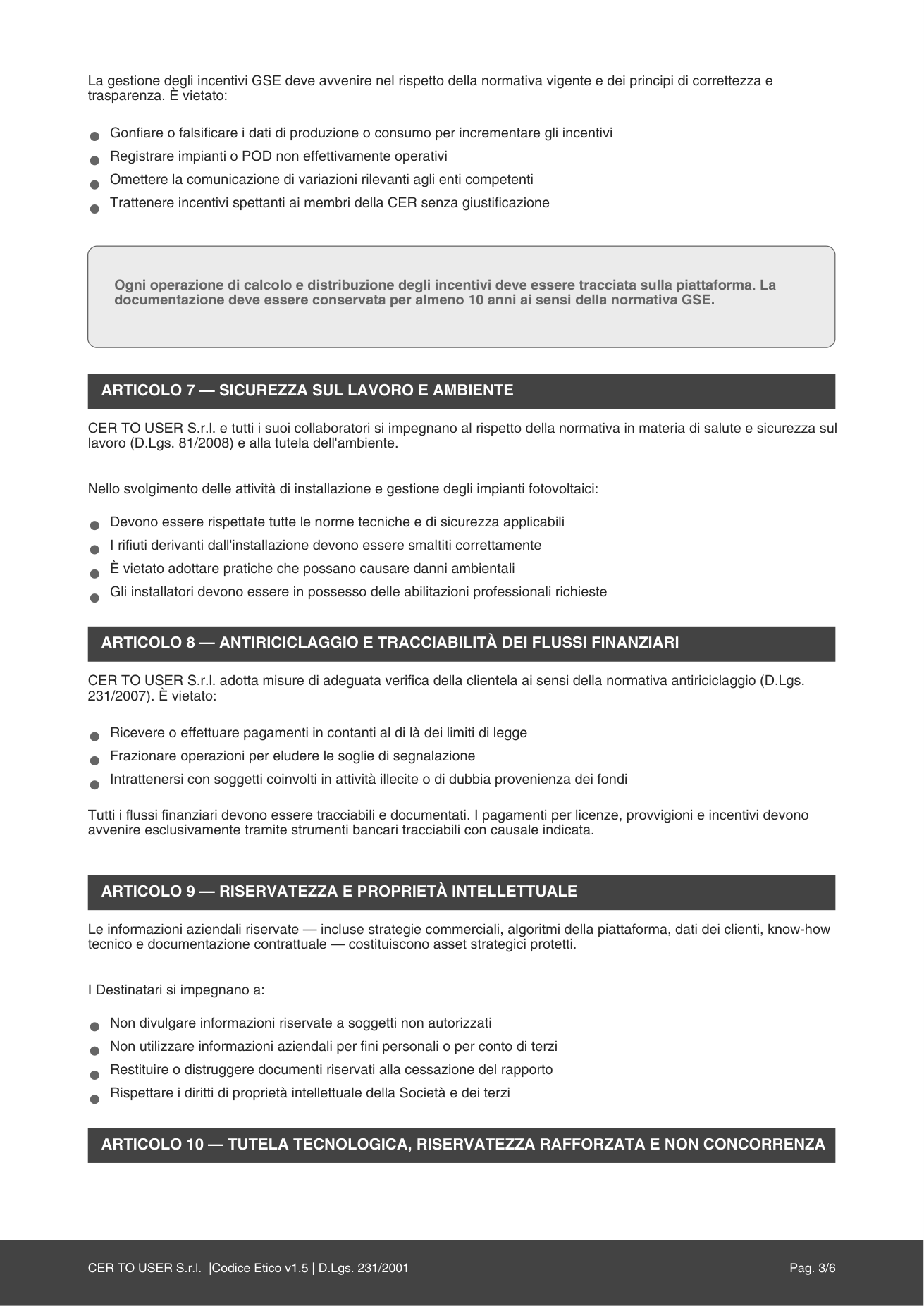Codice Etico, pagina 3