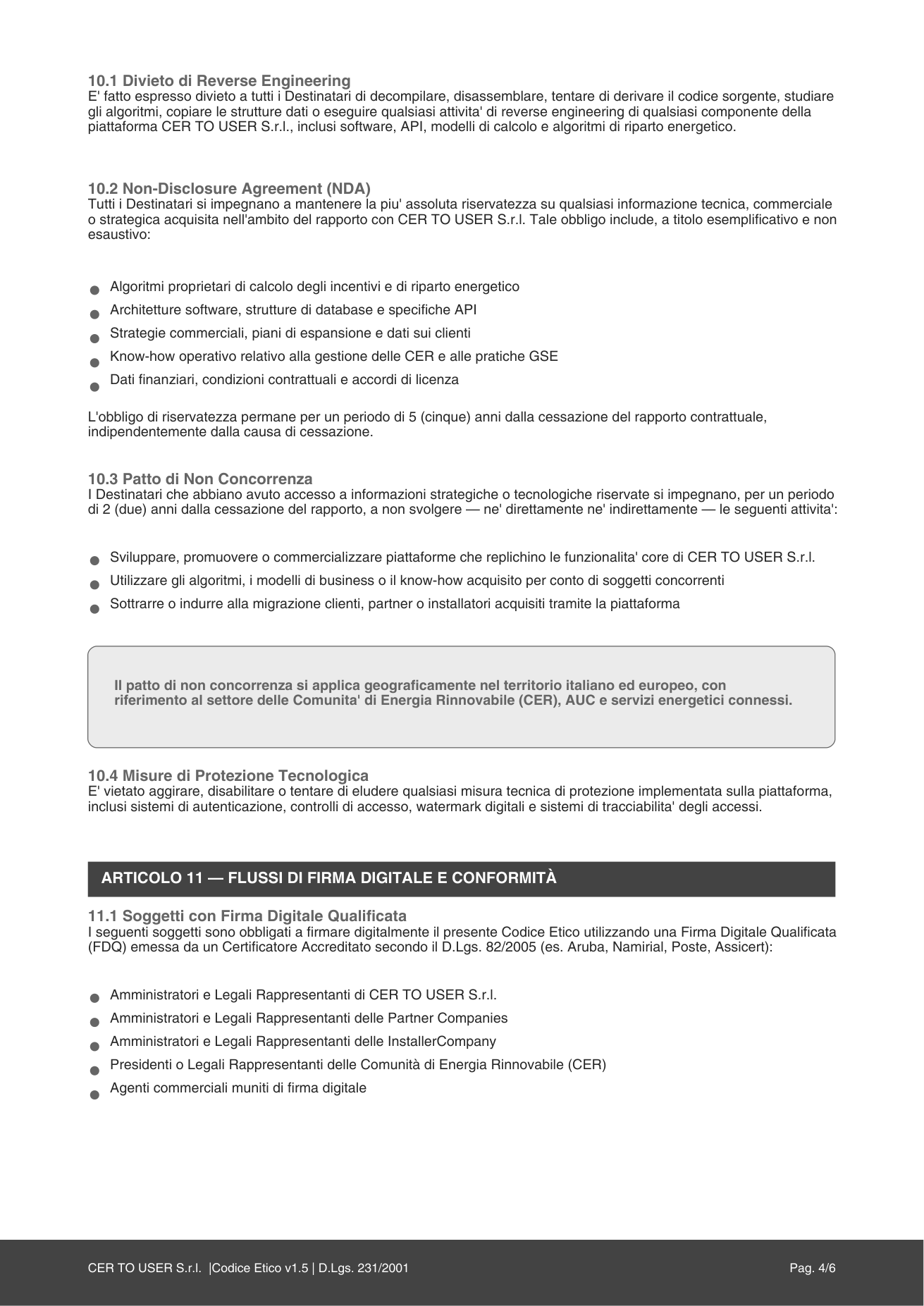 Codice Etico, pagina 4